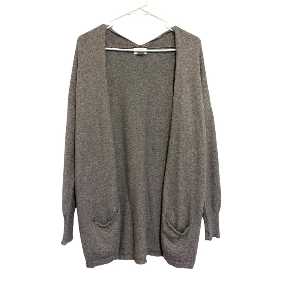 2/$15 Old Navy - Taupe Open Front Cardigan Cozy Longline Pocket Sweater Size SP
